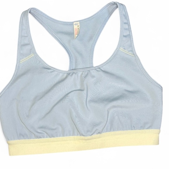free people movement Other - FP Movement Good Karma Racerback Sports Bra
Light Blue & Butter Yellow Sz S